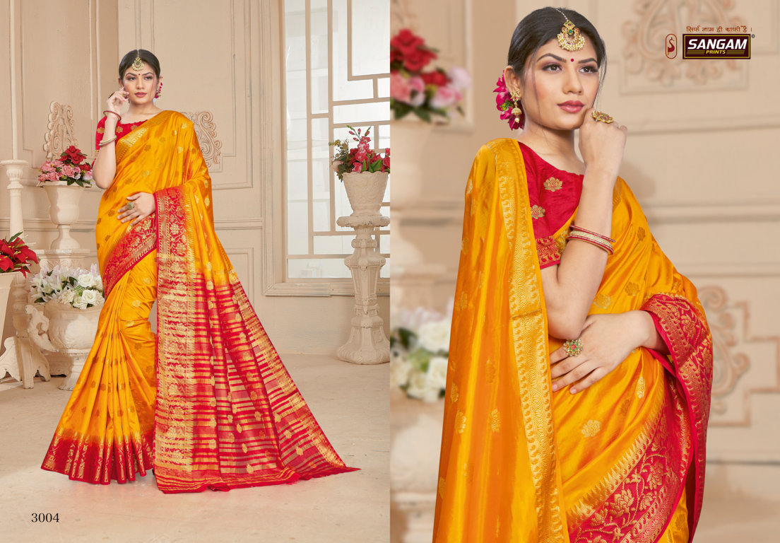 Sangam Presents Natasha Nylon Silk Sarees