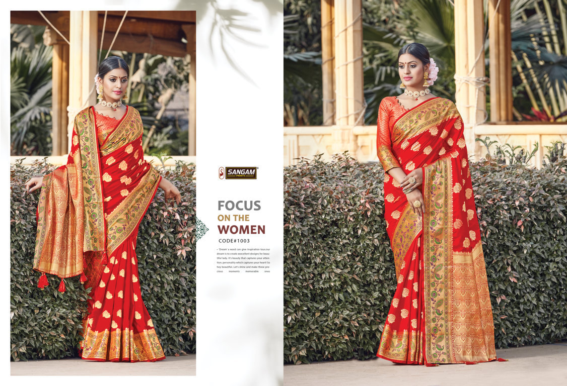 Sangam Presents Tanvika Pure Soft Silk Sarees
