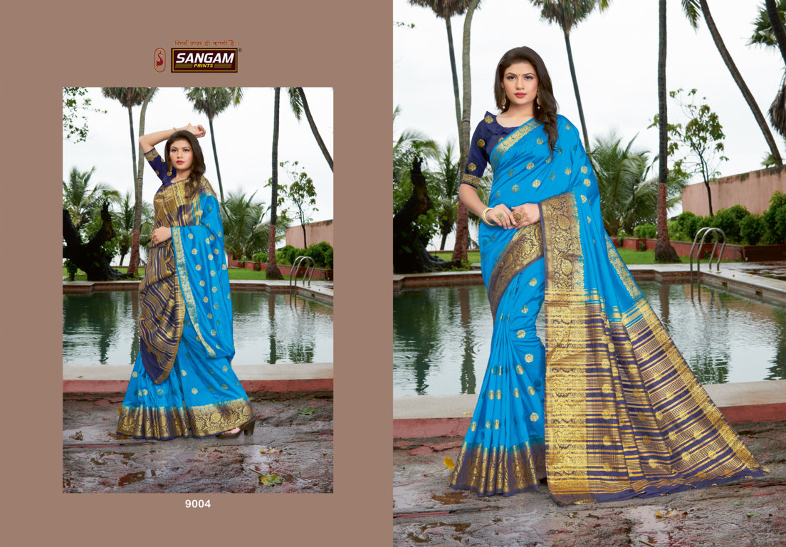Sangam Presents Malvika Silk Nylon Silk Sarees