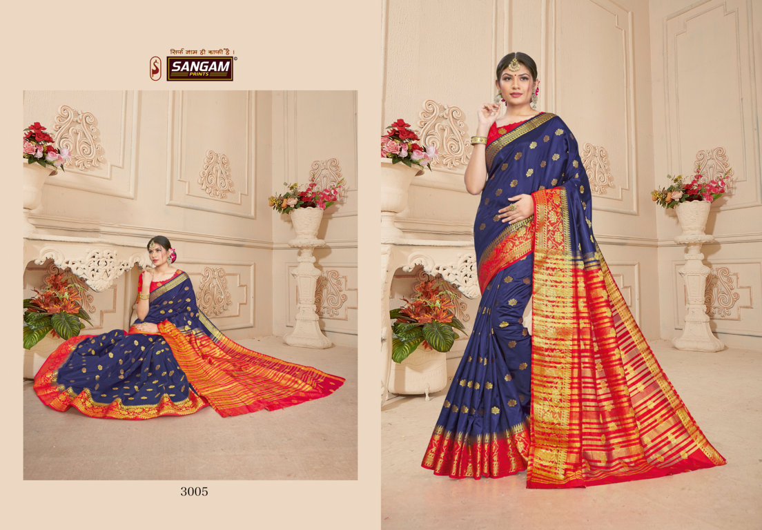 Sangam Presents Natasha Nylon Silk Sarees