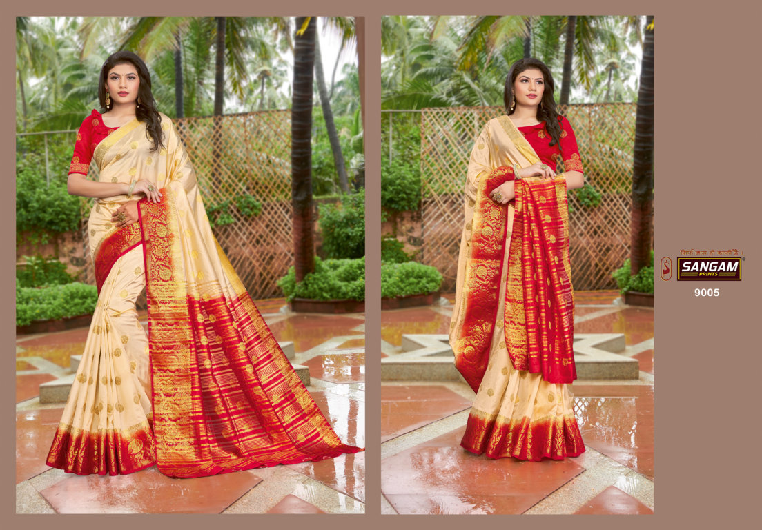 Sangam Presents Malvika Silk Nylon Silk Sarees