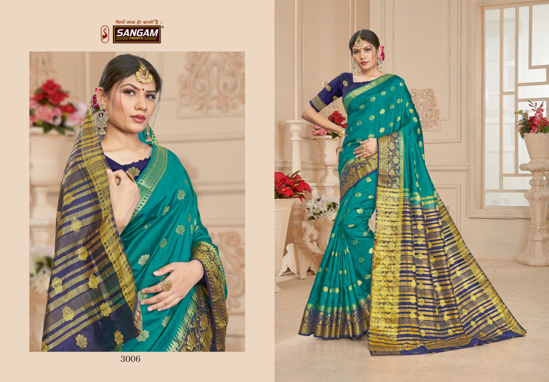 Sangam Presents Natasha Nylon Silk Sarees