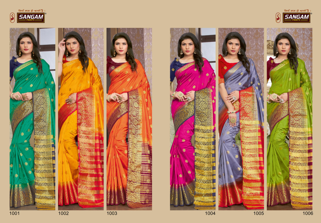 Sangam Presents Saanvi Silk Nylon Silk Sarees