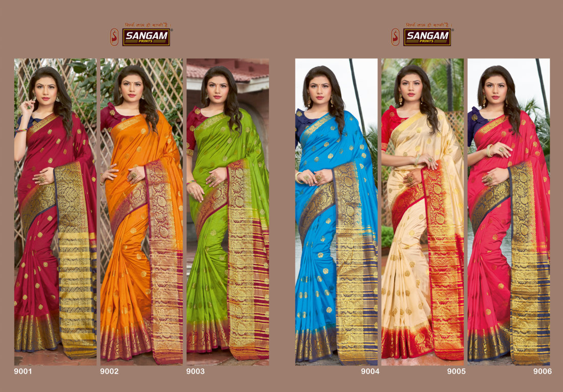 Sangam Presents Malvika Silk Nylon Silk Sarees
