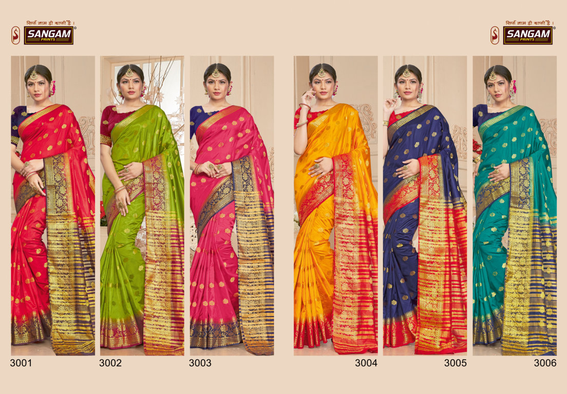 Sangam Presents Natasha Nylon Silk Sarees