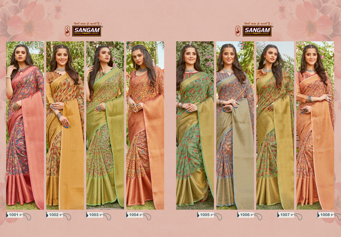 Sangam Presents Anaya Pure Linen Sarees