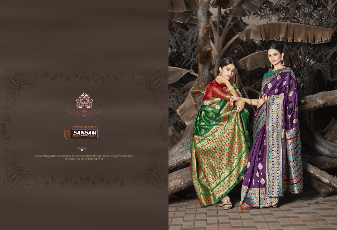 Sangam Presents Priya Anand Silk Saree With Siroski Work
