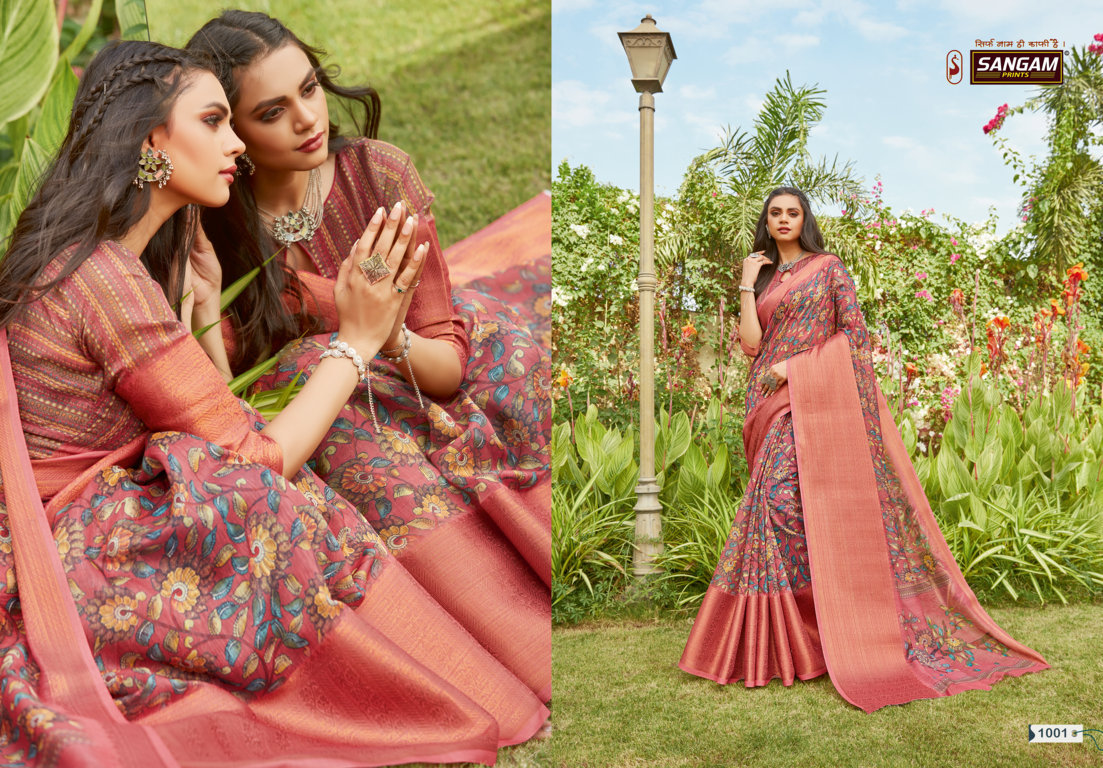 Sangam Presents Anaya Pure Linen Sarees
