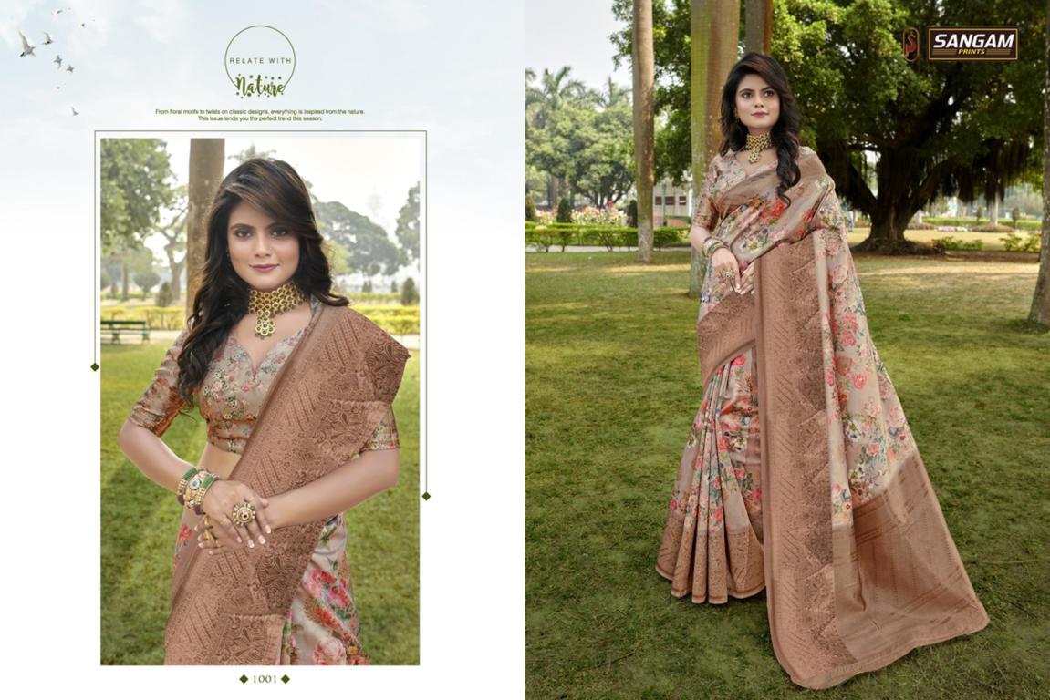 Sangam Presents Elegance Pure Linen Sarees
