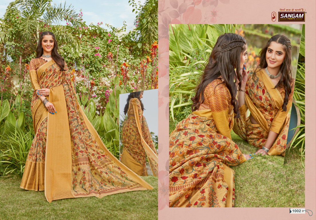 Sangam Presents Anaya Pure Linen Sarees