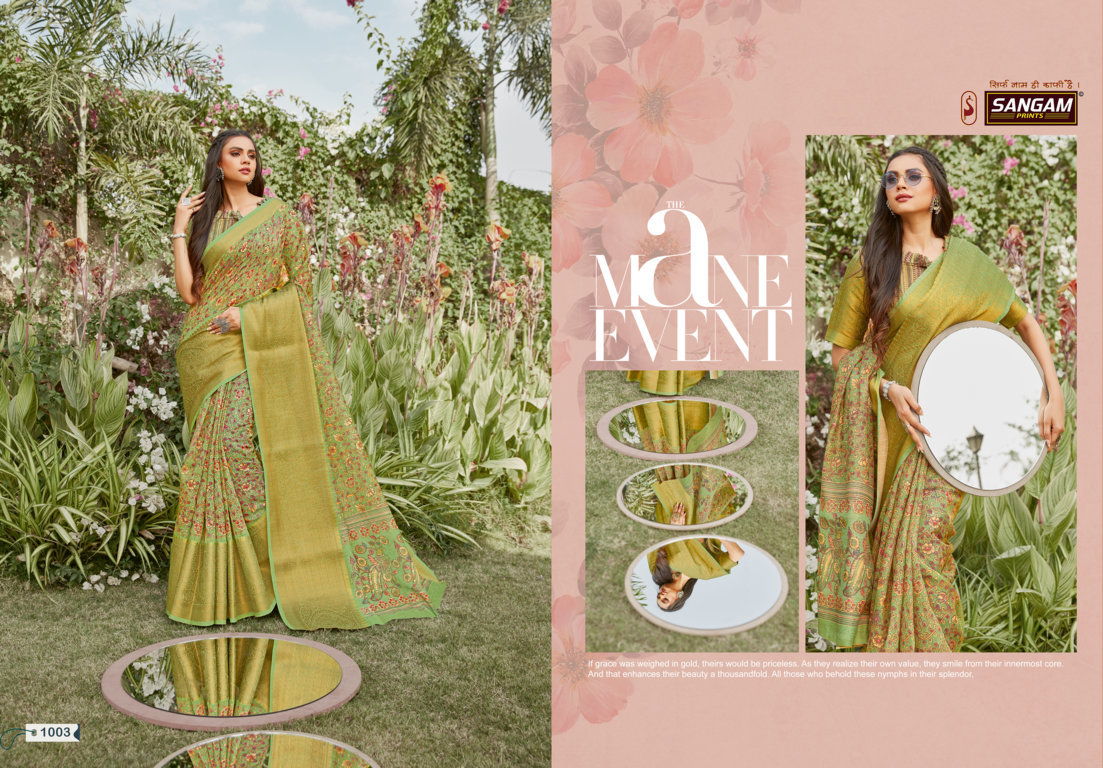 Sangam Presents Anaya Pure Linen Sarees