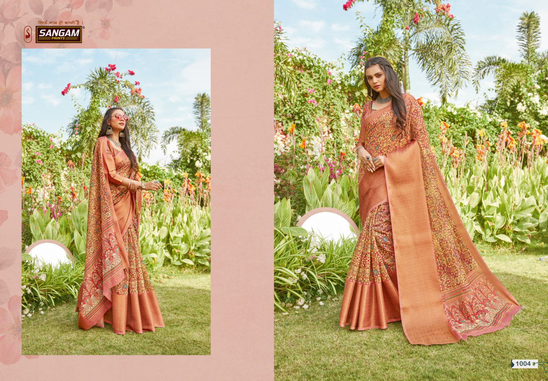 Sangam Presents Anaya Pure Linen Sarees