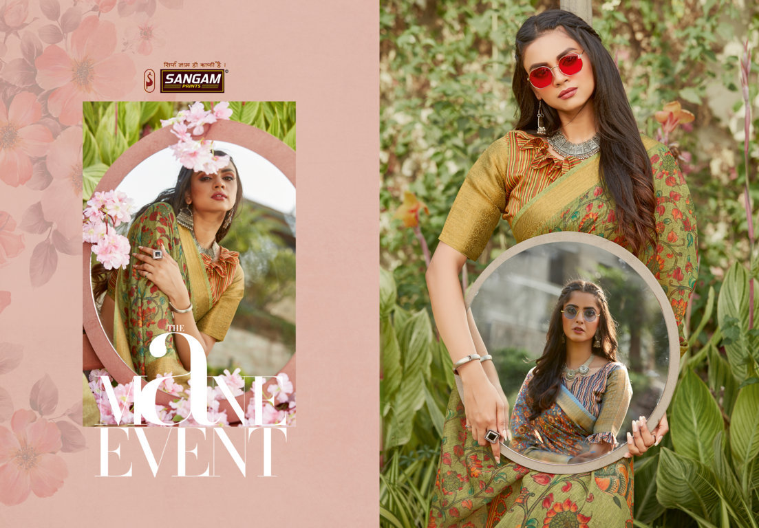 Sangam Presents Anaya Pure Linen Sarees