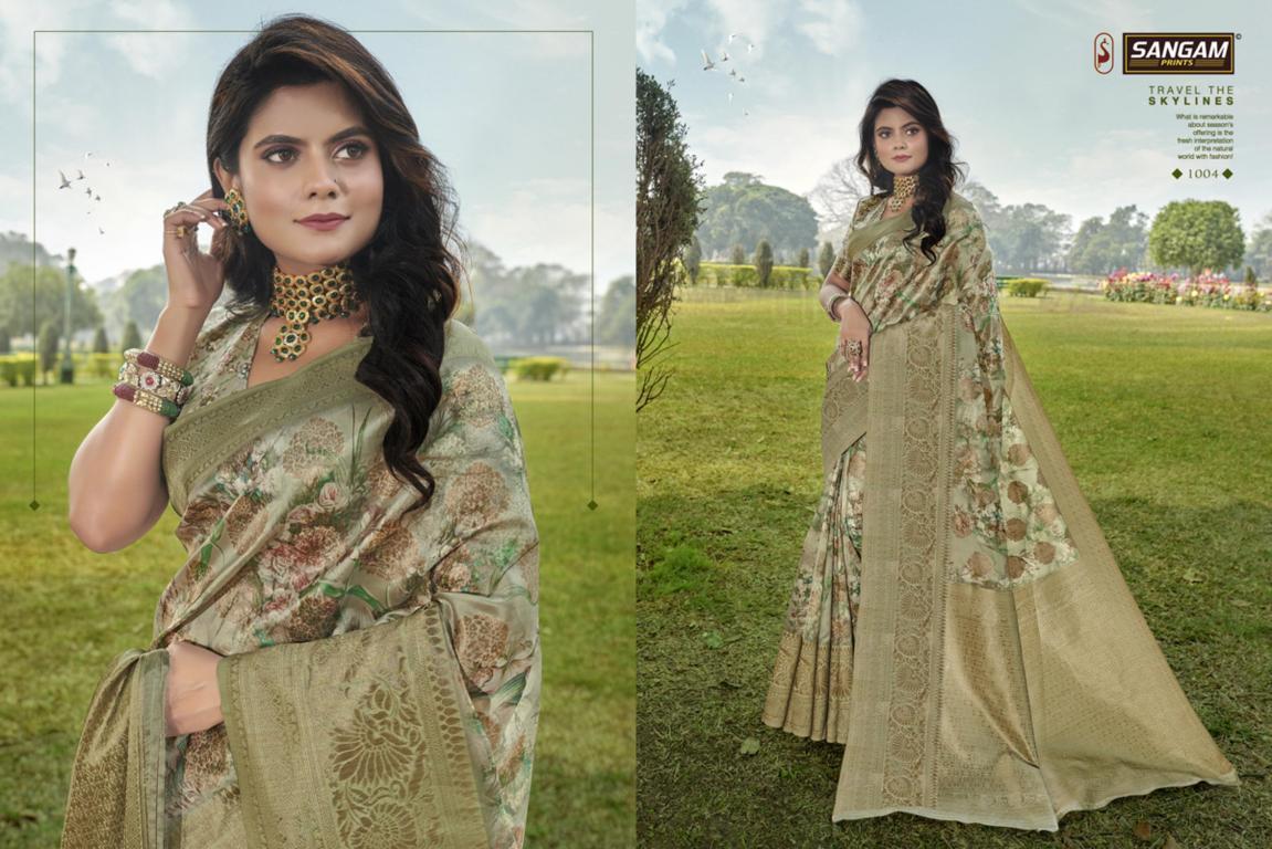 Sangam Presents Elegance Pure Linen Sarees