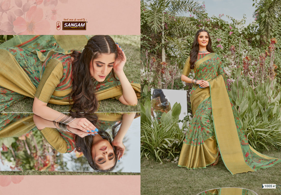 Sangam Presents Anaya Pure Linen Sarees