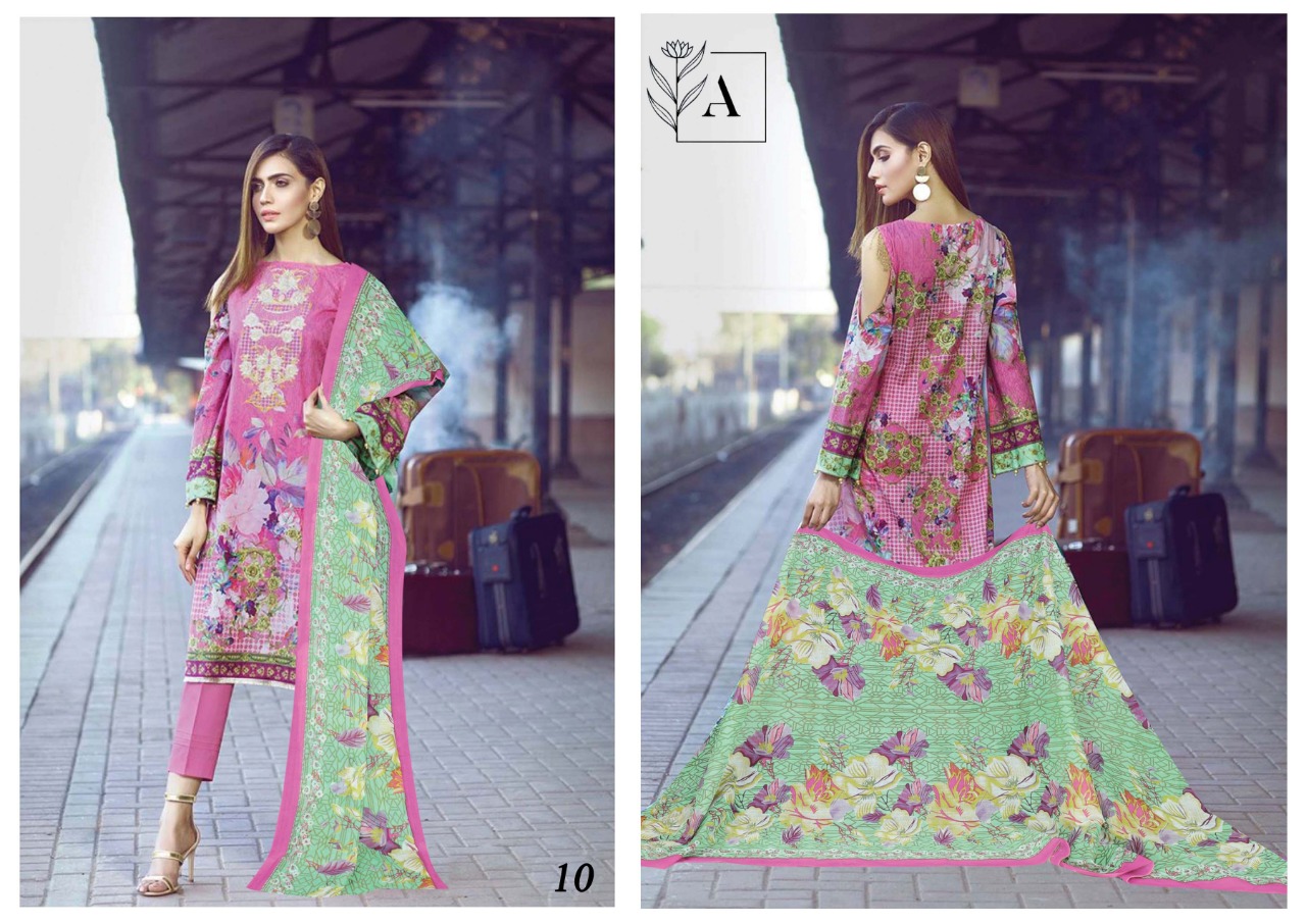 Alizeh Lawn Pakistani Lawn Suit - Lawn Suit Wholesaler & Wholesale