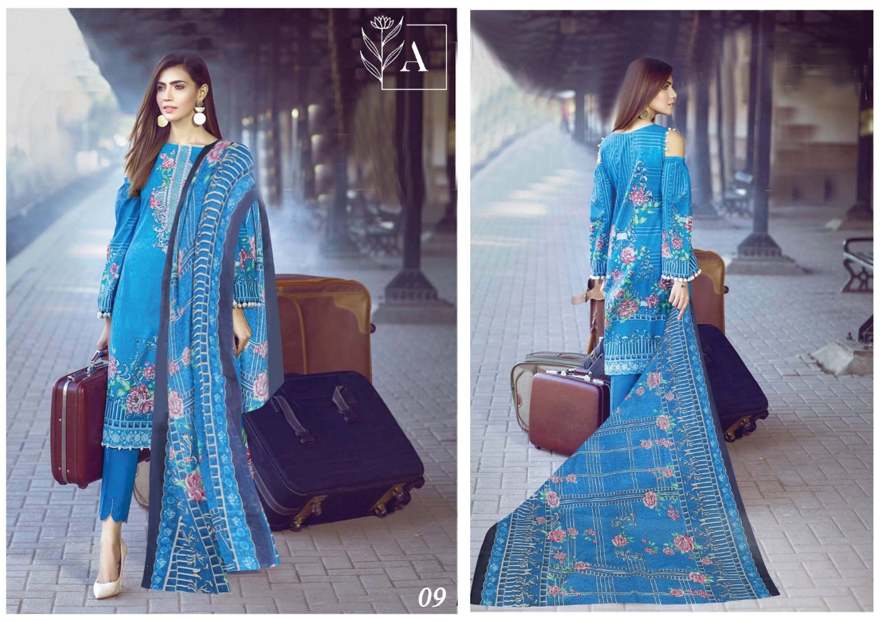 Alizeh Lawn Pakistani Lawn Suit - Lawn Suit Wholesaler & Wholesale