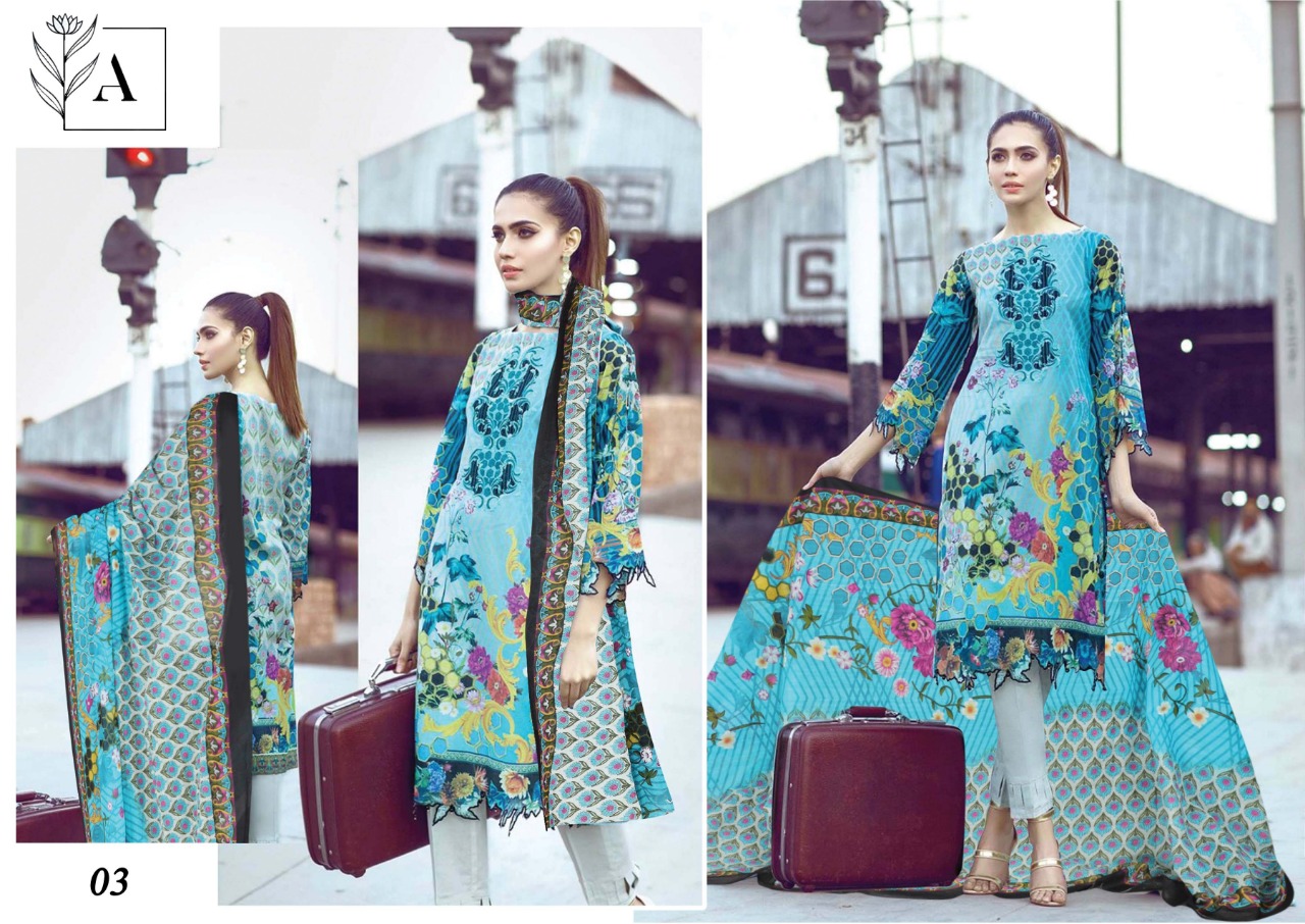 Alizeh Lawn Pakistani Lawn Suit - Lawn Suit Wholesaler & Wholesale
