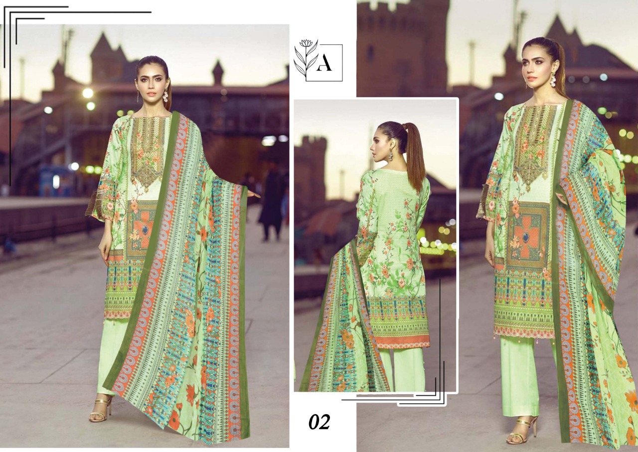 Alizeh Lawn Pakistani Lawn Suit - Lawn Suit Wholesaler & Wholesale