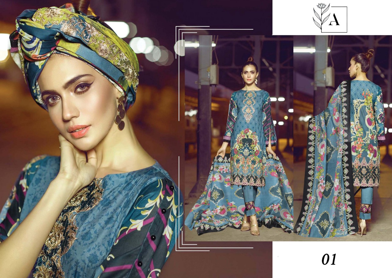 Alizeh Lawn Pakistani Lawn Suit - Lawn Suit Wholesaler & Wholesale
