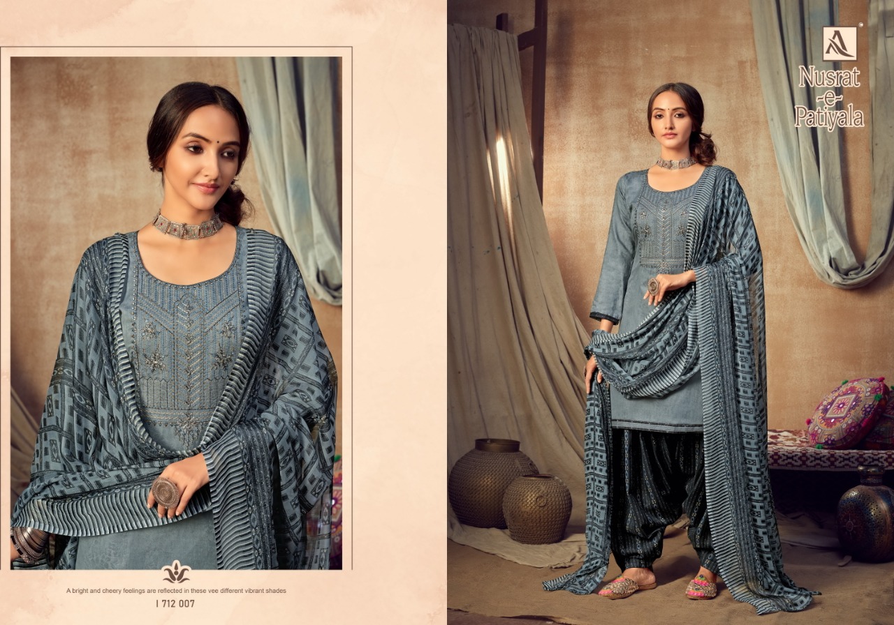 Alok Nusrat E Patiyala  Vol  7 Punjabi Style Patiyala Dress Material Buy Fancy  Dress Material