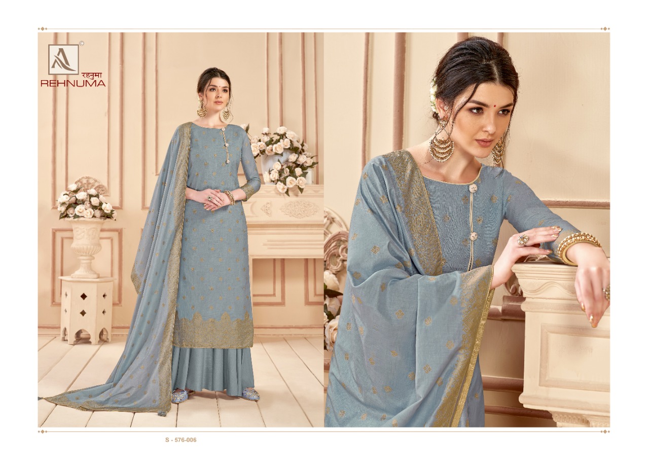 Alok Rehnuma Designer Cotton Jacquard  Wholesale Cotton Dress Materials