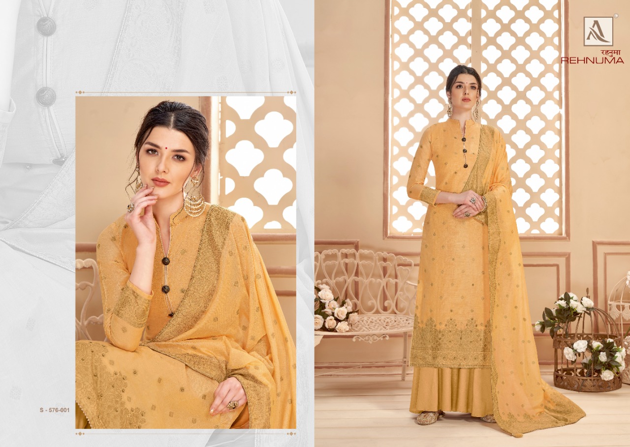 Alok Rehnuma Designer Cotton Jacquard  Wholesale Cotton Dress Materials