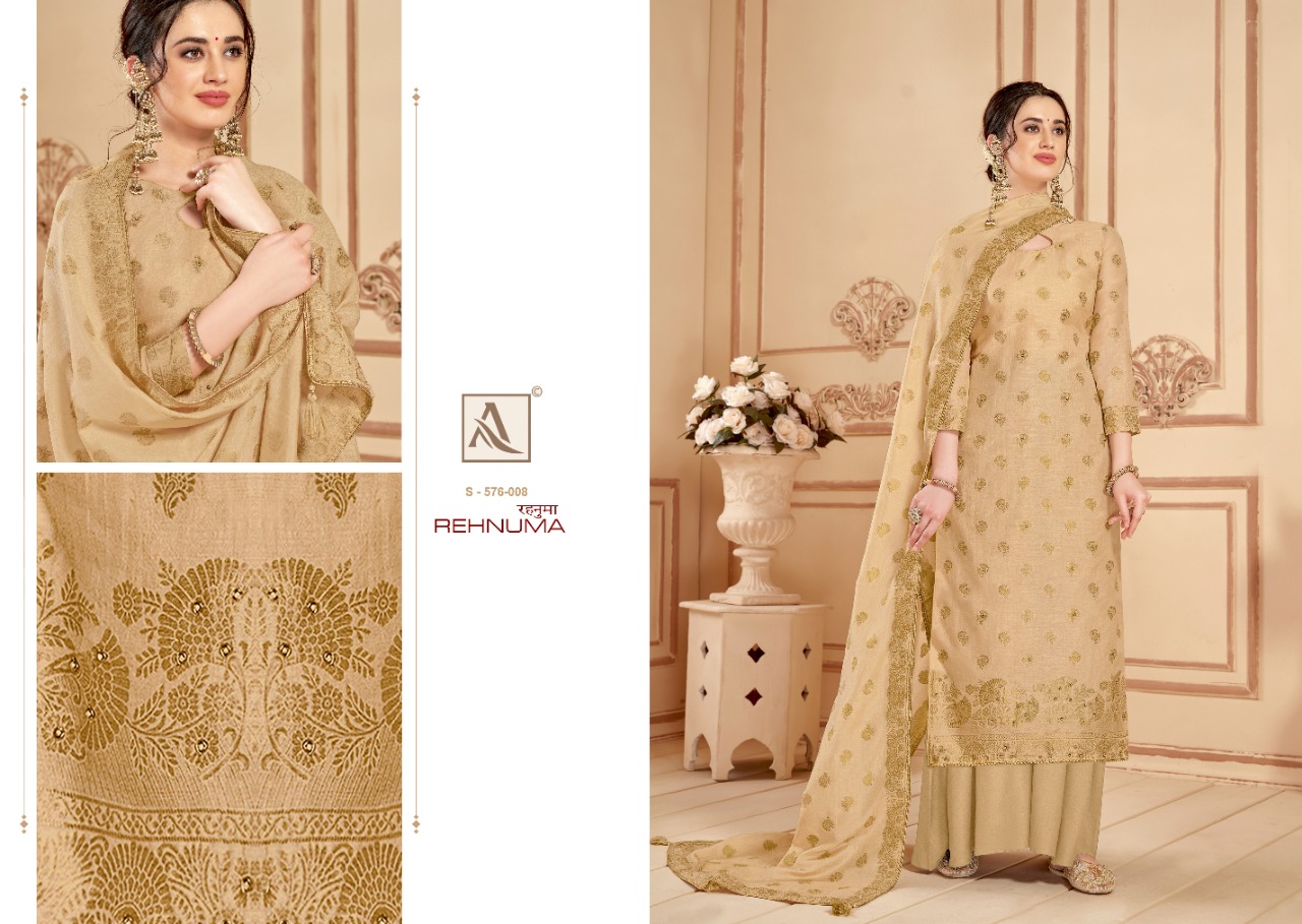 Alok Rehnuma Designer Cotton Jacquard  Wholesale Cotton Dress Materials