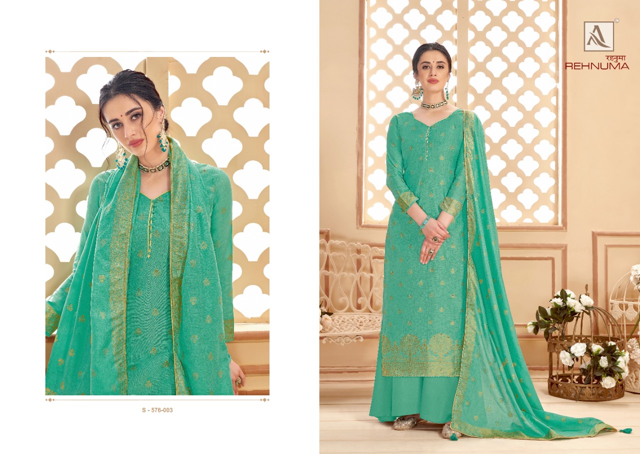 Alok Rehnuma Designer Cotton Jacquard  Wholesale Cotton Dress Materials