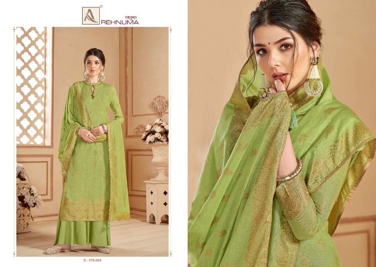 Alok Rehnuma Designer Cotton Jacquard  Wholesale Cotton Dress Materials
