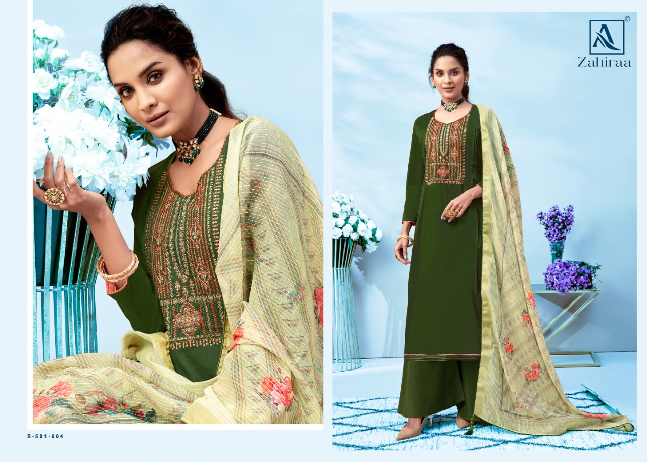 Mayon Online Boutique - Simplicity is beautiful, adorn these Stylish Karachi  Embroidery Suits. Fashionably you!_ Catalog Name: *Parinaaz Synthetic  Printed Salwar Suits & Dress Materials Vol 9* *TOP* : Synthetic & Crepe +