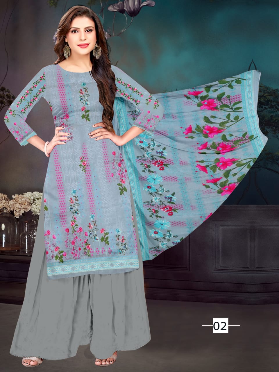 Anita Sahiba Beautiful Cambric Printed Dress Materials Catalogue