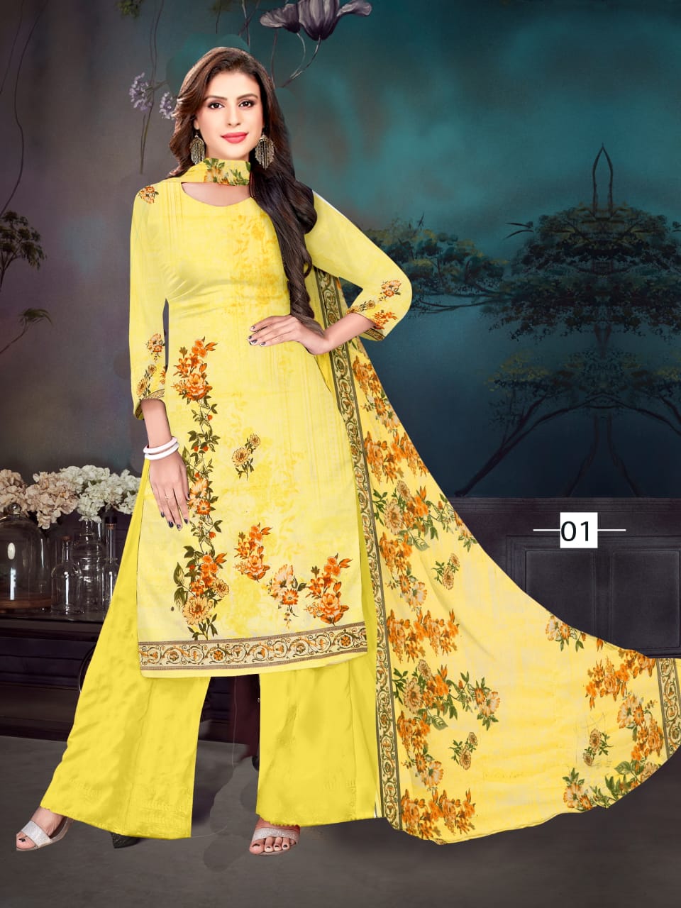 Anita Sahiba Beautiful Cambric Printed Dress Materials Catalogue
