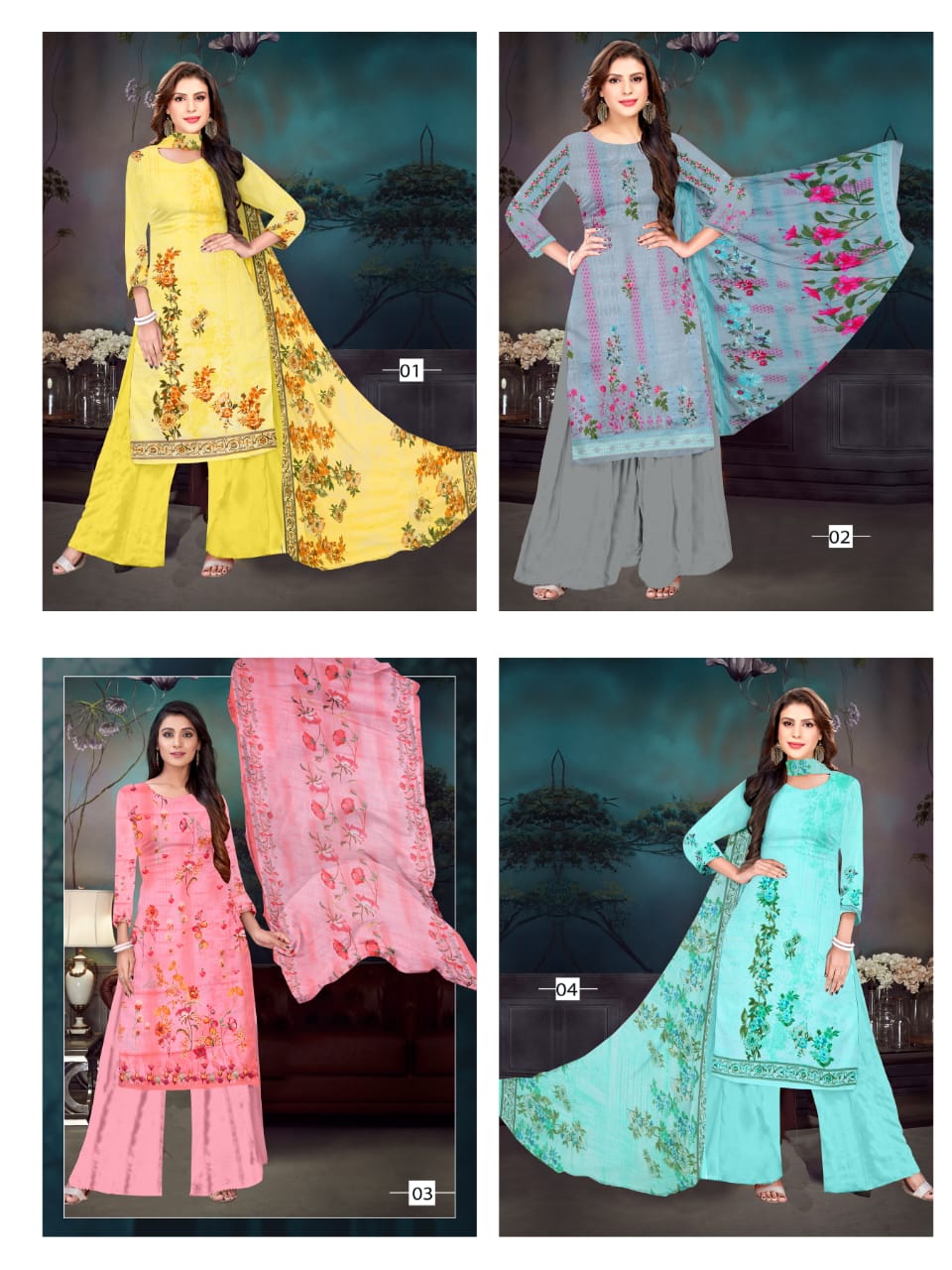 Anita Sahiba Beautiful Cambric Printed Dress Materials Catalogue