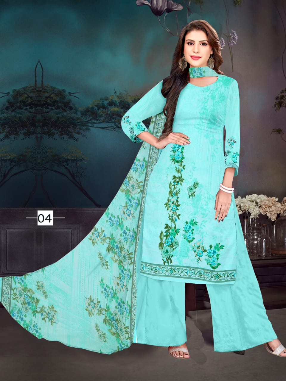 Anita Sahiba Beautiful Cambric Printed Dress Materials Catalogue