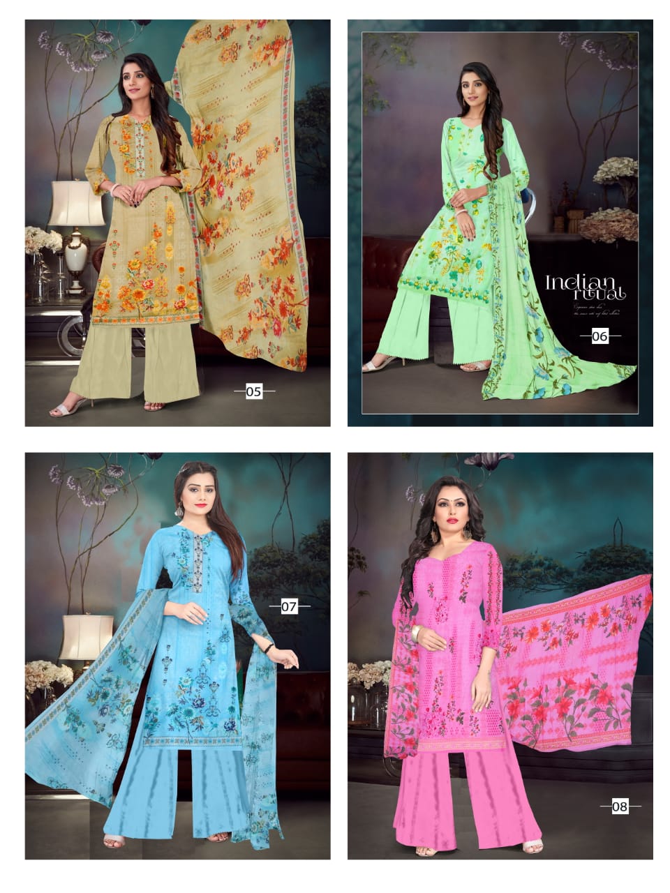 Anita Sahiba Beautiful Cambric Printed Dress Materials Catalogue