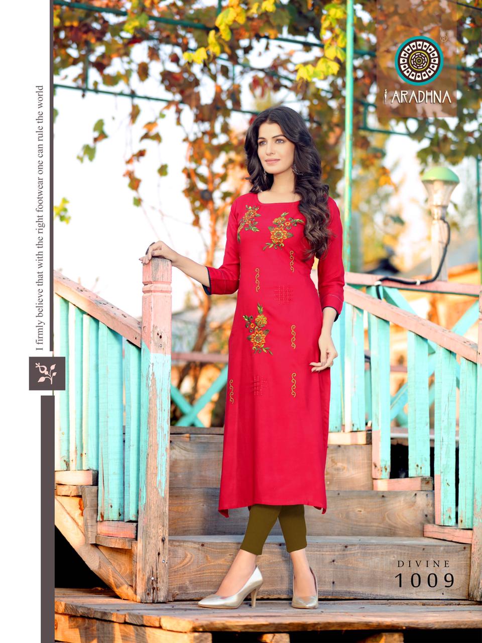 Aradhna Divine Vol  1  Rayon Casual Wear Kurti Buy Fancy Kurtis Catalog