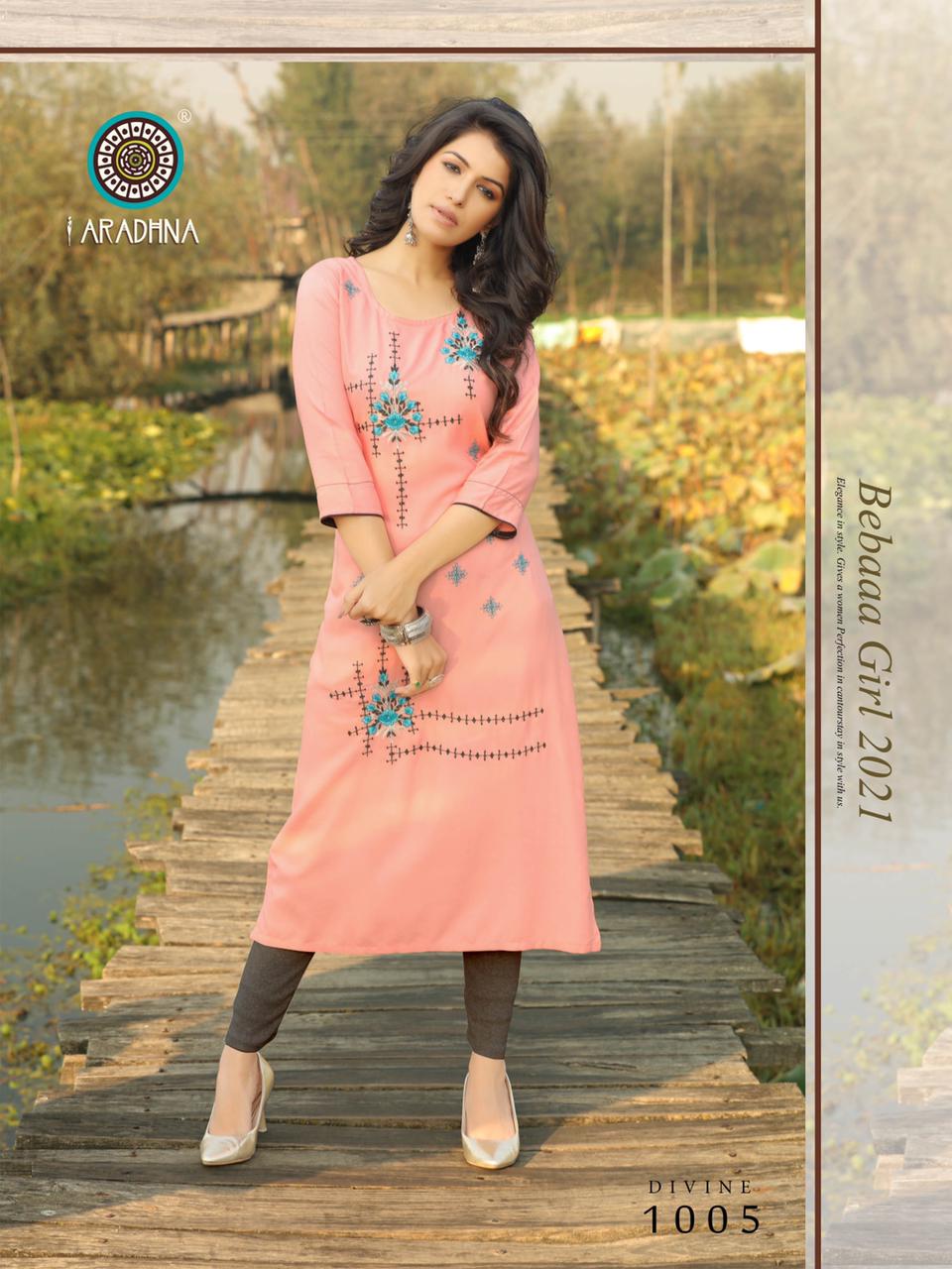 Aradhna Divine Vol  1  Rayon Casual Wear Kurti Buy Fancy Kurtis Catalog