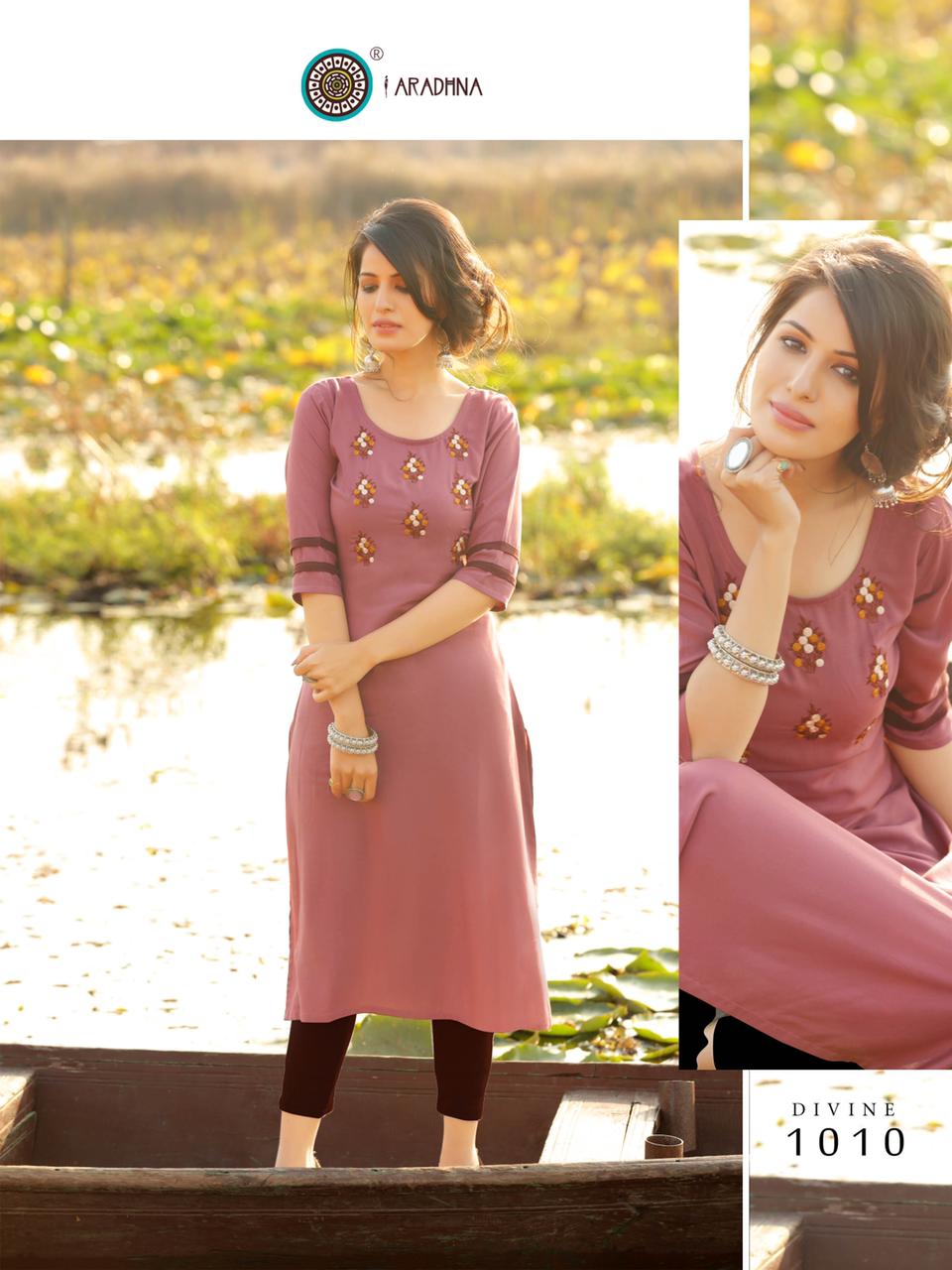 Aradhna Divine Vol  1  Rayon Casual Wear Kurti Buy Fancy Kurtis Catalog