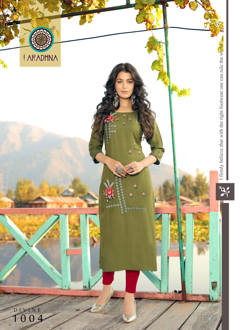 Aradhna Divine Vol  1  Rayon Casual Wear Kurti Buy Fancy Kurtis Catalog