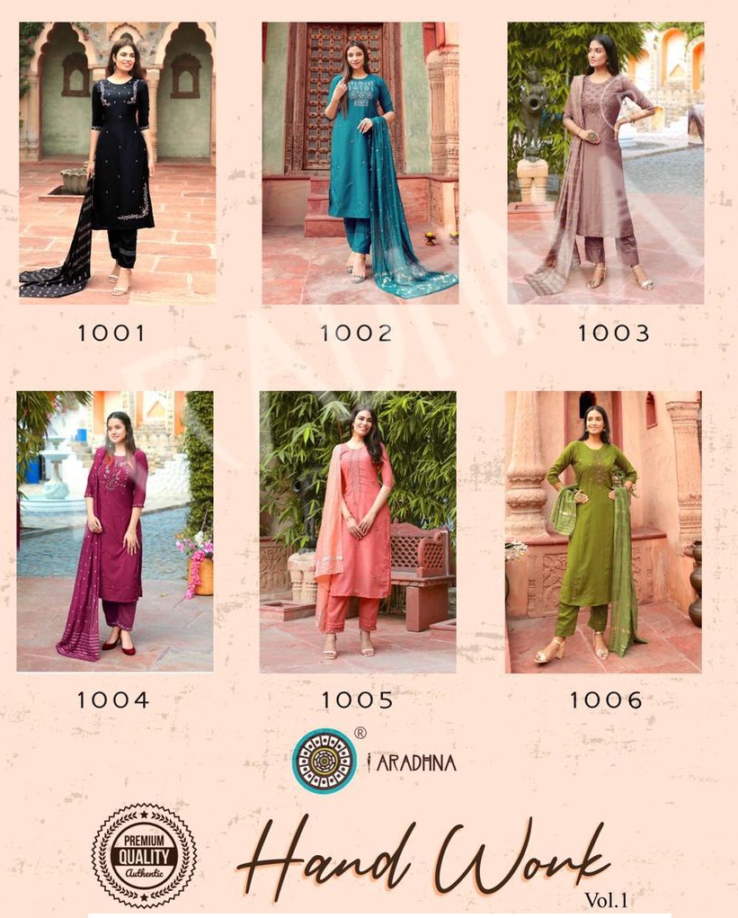 Aradhna Hand Work  Vol 1 Cotton Silk Exclusive Readymade Catalog