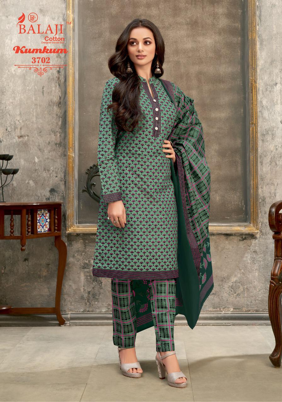 Balaji  Kumkum Vol 25  Cotton  Dress Material  Catalog