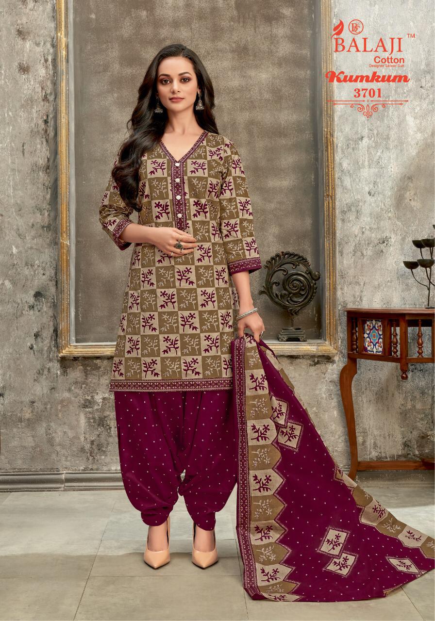 Balaji  Kumkum Vol 25  Cotton  Dress Material  Catalog