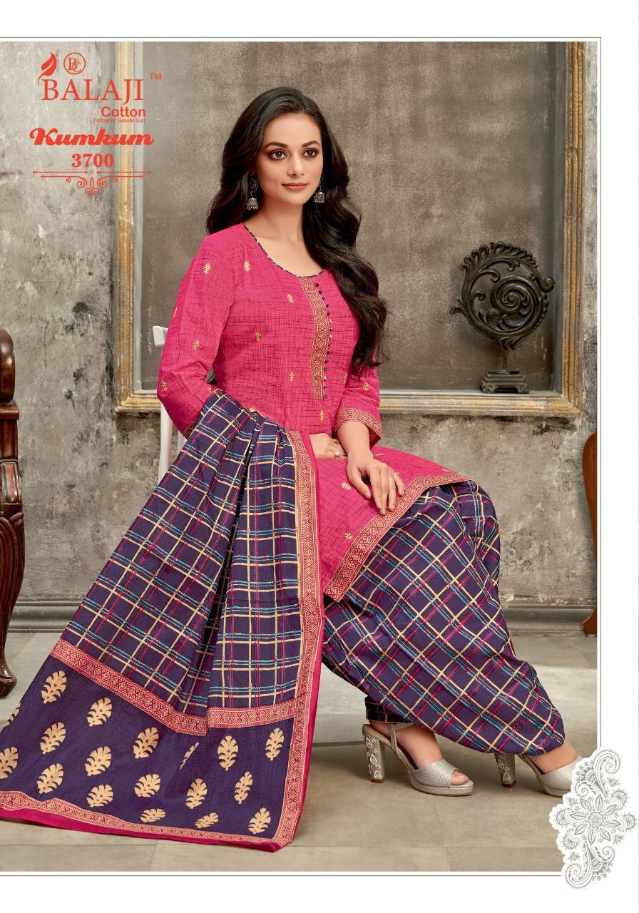 Balaji  Kumkum Vol 25  Cotton  Dress Material  Catalog
