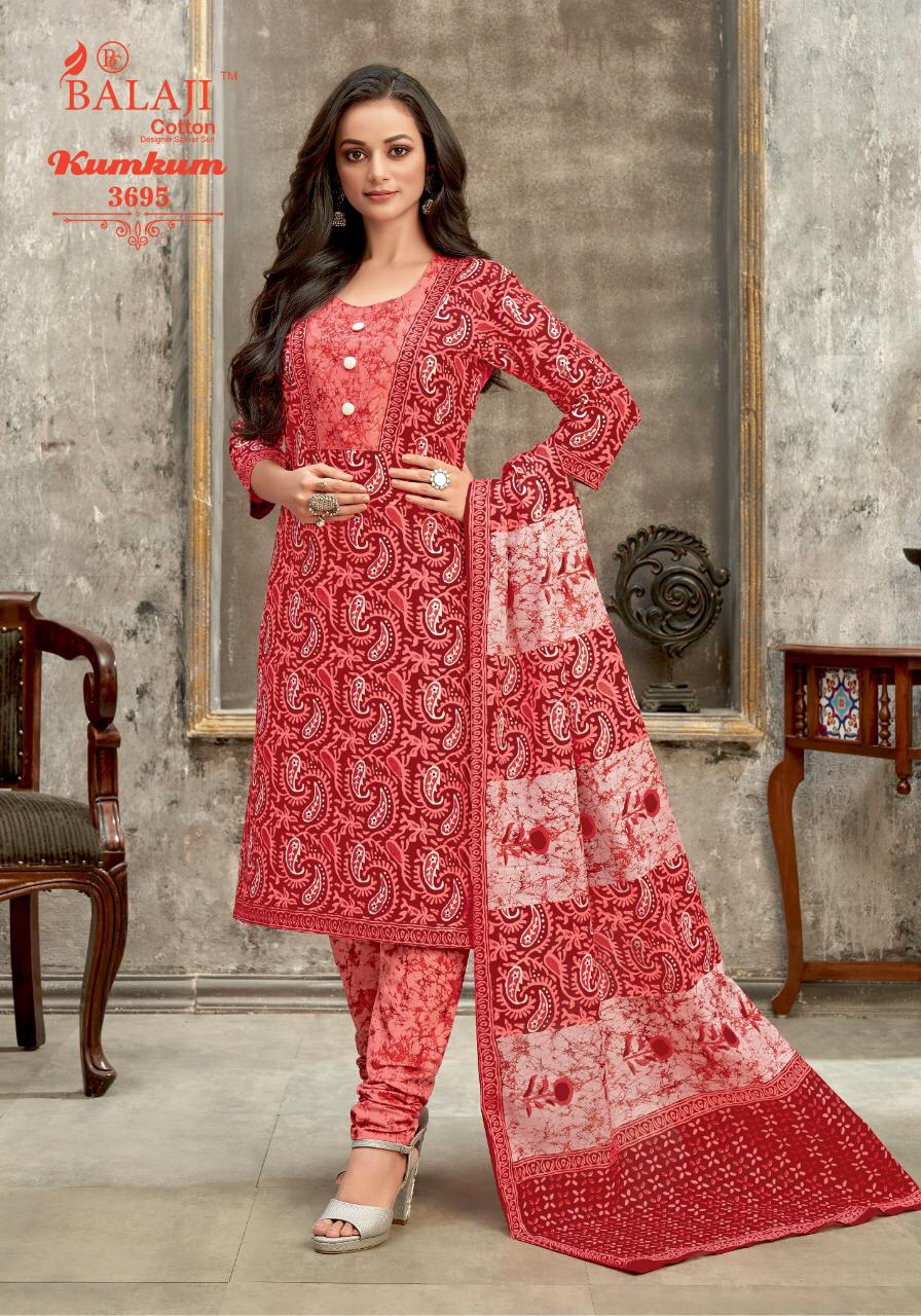 Balaji  Kumkum Vol 25  Cotton  Dress Material  Catalog