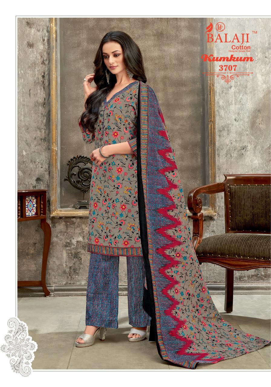 Balaji  Kumkum Vol 25  Cotton  Dress Material  Catalog