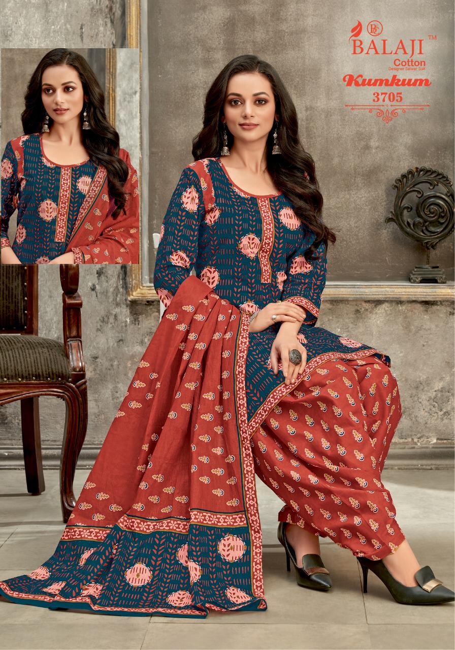 Balaji  Kumkum Vol 25  Cotton  Dress Material  Catalog
