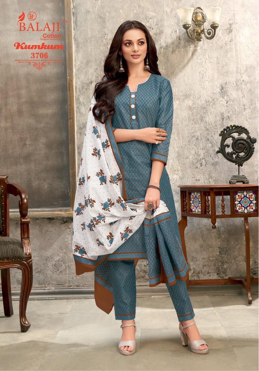 Balaji  Kumkum Vol 25  Cotton  Dress Material  Catalog