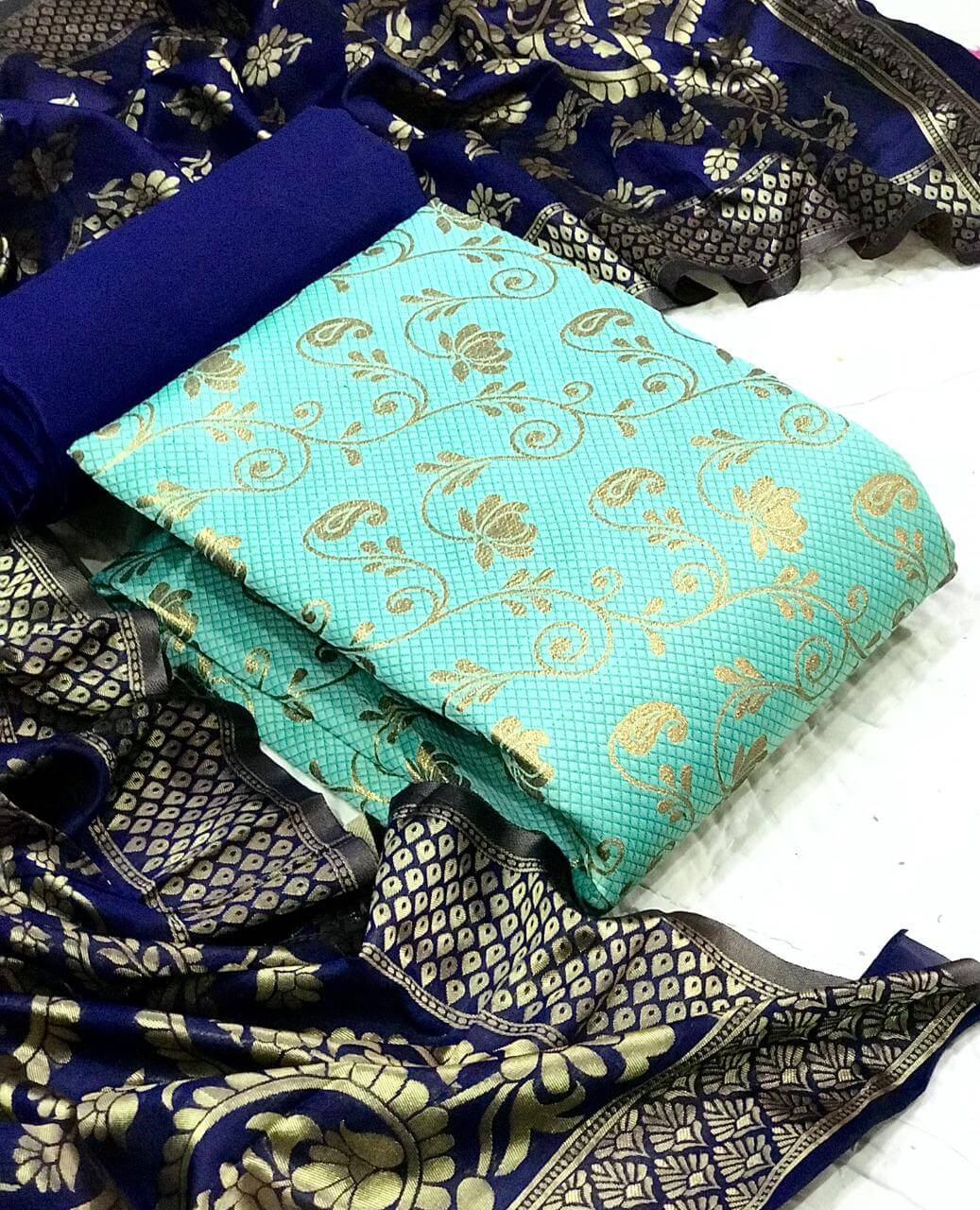 Banarasi Silk Dress  Vol  44 Designer Banarasi Silk Salwar Catalog