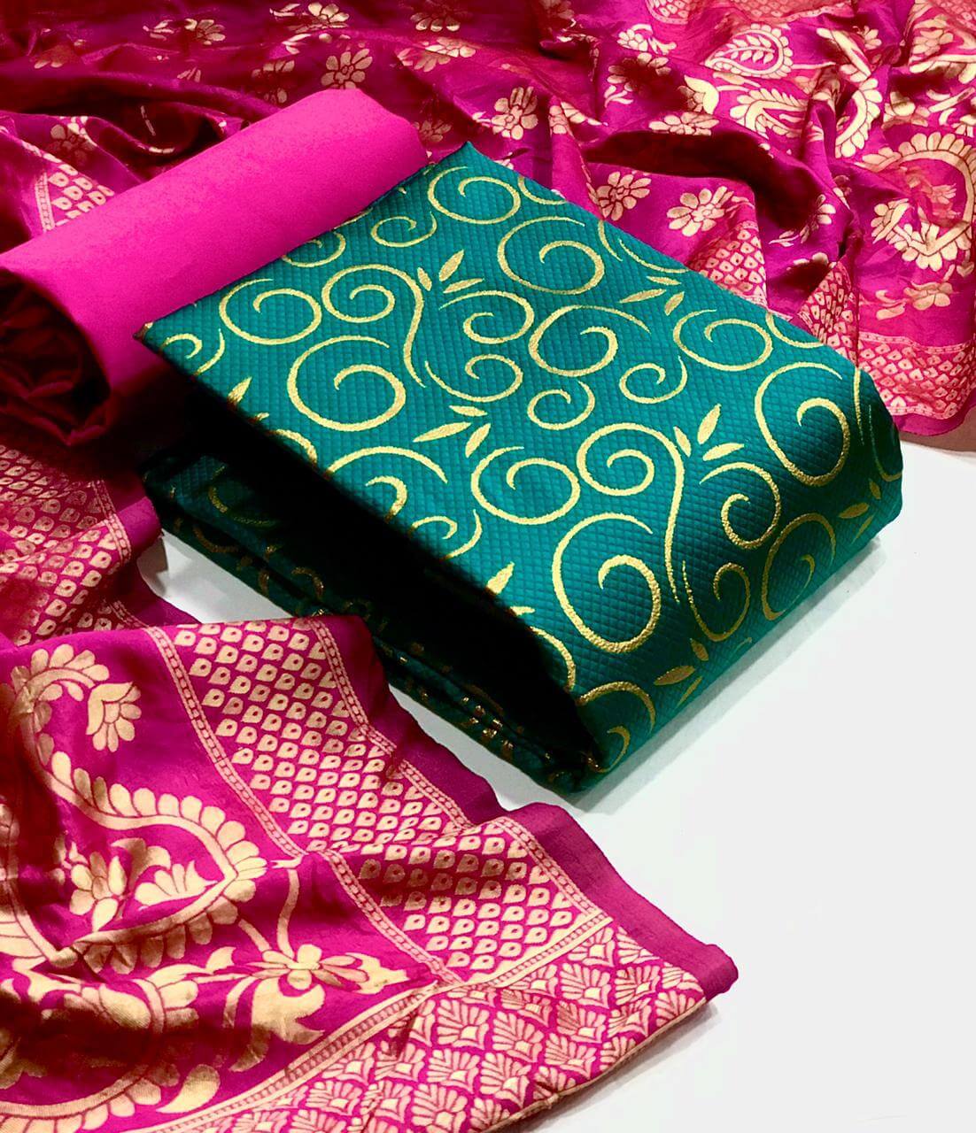Banarasi Silk Dress Vol  45 Designer Banarasi Silk Salwar Catalog